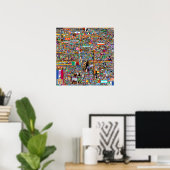 Finaal r/Place Canvas Poster (Thuiskantoor)