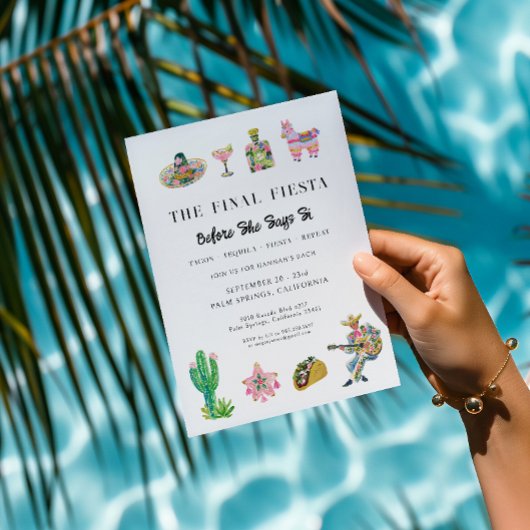 Final Fiesta Bachelorette Invitation