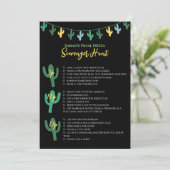 Final Fiesta Bachelorette Spel Scavenger Hunt Kaart (Staand voorkant)