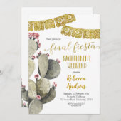 Final Fiesta Cactus Bachelorette Weekend Kaart (Voorkant / Achterkant)