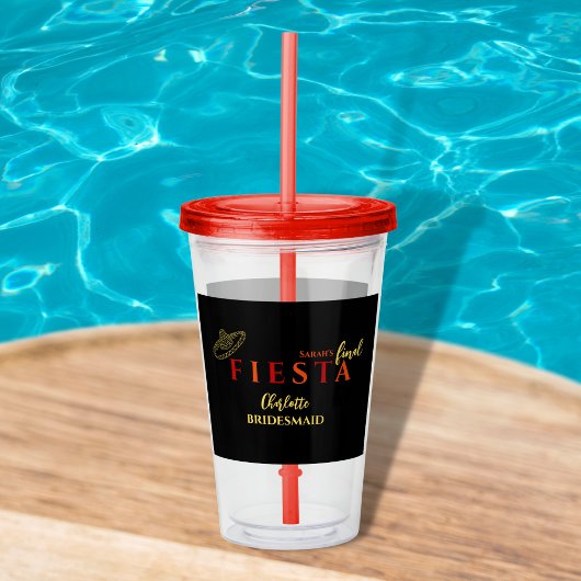 Final Fiesta Mexican Bachelorette Party Acryl Drinkbeker