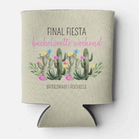 Final Fiesta Personalized Bachelorette Party Blikjeskoeler (Voorkant)