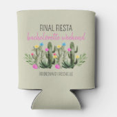 Final Fiesta Personalized Bachelorette Party Blikjeskoeler (Achterkant)