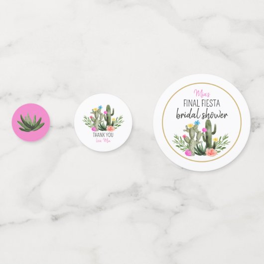 Final Fiesta Personalized Party Confetti (Achterkanten)