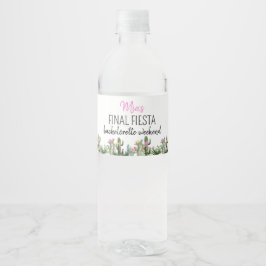 Final Fiesta Personalized Water Bottle Label Waterfles Etiket