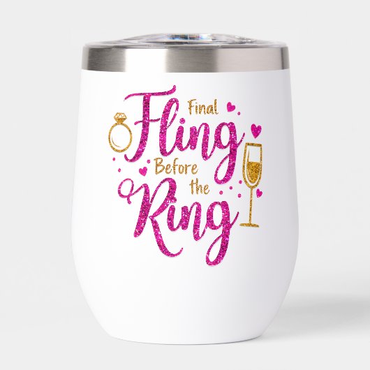 Final Fling Glitter Wine Tumbler (Voorkant)
