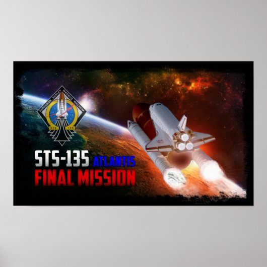 Final Mission Poster Space Shuttle Atlantis (Voorkant)