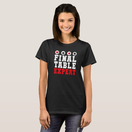 Final Table Expert Spel Speelkaarten Poker Premium T-shirt (Voorkant volledig)