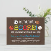 Finale Score Sports Anniversaire Fête Invitation (Debout devant)