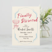 Finalement Divorcé Retro Party Invitation (Debout devant)