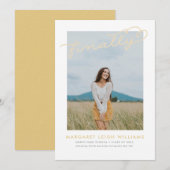 Finalement Faire-part d'obtention d'un diplôme de (Devant / Derrière)