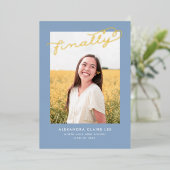 Finalement Gold Foil sur la Faire-part de graduati (Debout devant)