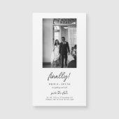 Finally Script Photo Magnetic Wedding Save The Dat (Voorkant)