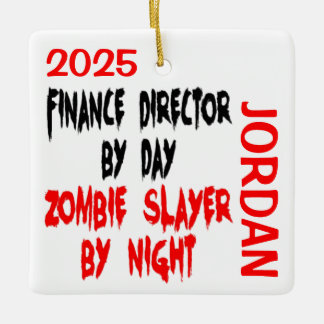 Finance Director Zombie Slayer CUSTOM Keramisch Ornament