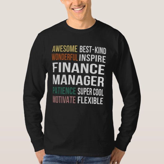 Finance Manager  Appreciation T-shirt (Voorkant)