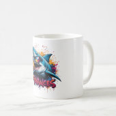 Finance Shark Mug - drôle de dessin animé (Devant droit)