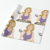 Finance Woman Cadeaupapier (Uitgerold)