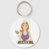 Finance Woman Sleutelhanger (Achterkant)