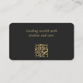 Financial Advisor QR Code Professional Visitekaartje (Achterkant)