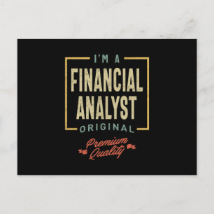 Financial Analyst Job Title Mannen Women Gift Briefkaart