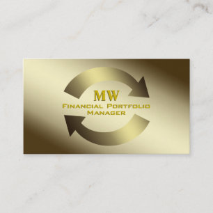 Financial Portfolio Manager, Gold-thema logo Visitekaartje