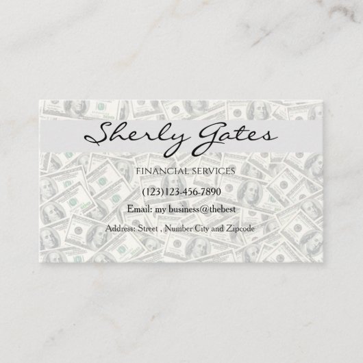 financial services editable card visitekaartje (Voorkant)