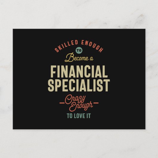 Financial Specialist Job Title Gift Briefkaart (Voorkant)