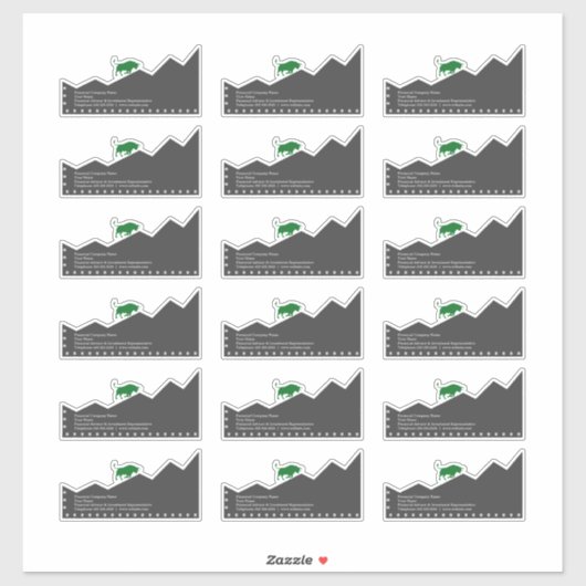 Financieel adviseur en investeringsvertegenwoordig sticker (Vel)