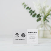 financieel adviseur | Investering | Visitekaartje (Staand voorkant)