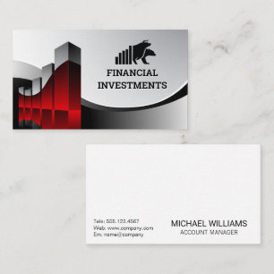 Financieel diagram Beer Stier Logo Visitekaartje