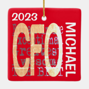 Financieel directeur CFO Buitengewoon DOUANE Keramisch Ornament