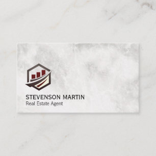 Financieel grafiekpictogram   Executive Marble Visitekaartje