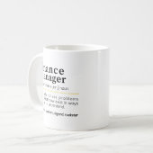 Financieel manager – Grappige definitie Koffiemok (Voorkant links)