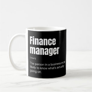 Financieel manager grappige werk definitie koffiemok