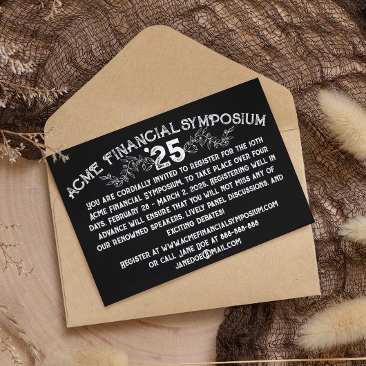 Financieel Symposium -stijl Kaart