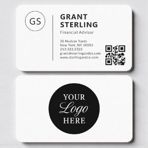 Financiële adviseur QR-code logo professioneel  Visitekaartje