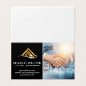 Financiële grafieken | bezit | Handen schudden Kaart (Buitenkant ongevouwen)