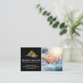 Financiële grafieken | bezit | Handen schudden Visitekaartje (Staand voorkant)