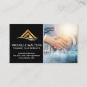 Financiële grafieken | bezit | Handen schudden Visitekaartje (Voorkant)