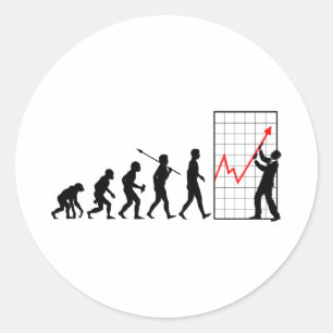 Financiële handelaar ronde sticker