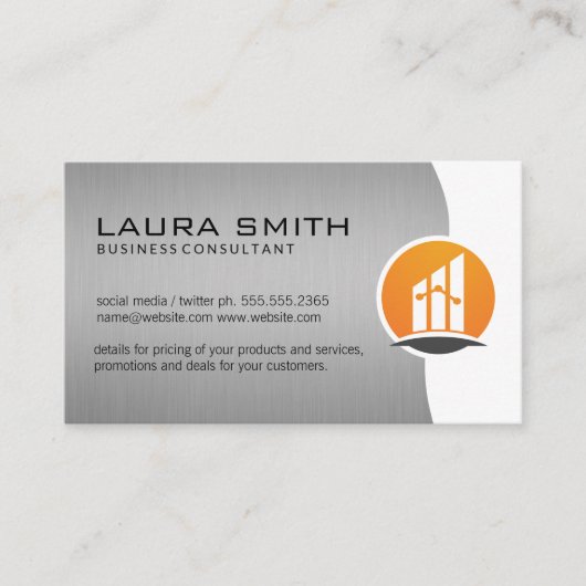 Financiële Logo | Ondernemend | makelaar Visitekaartje (Voorkant)