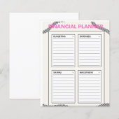 Financiële planner (Voorkant / Achterkant)