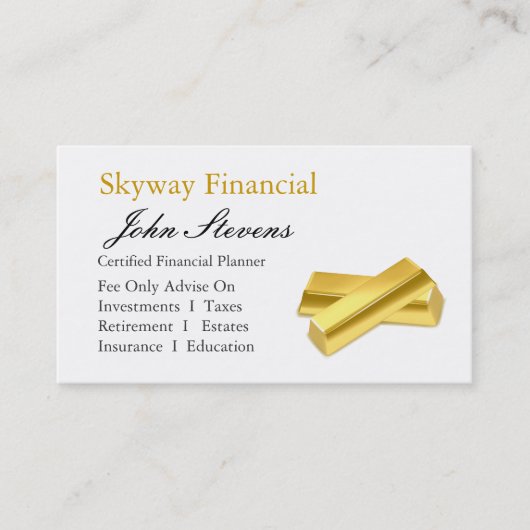 Financiële planner visitekaartje (Voorkant)