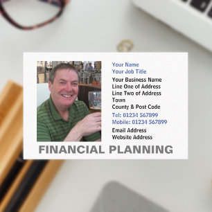 Financiële planning foto visitekaartje