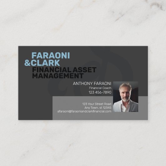 Financiële vermogensbeheerder visitekaartje (Voorkant)