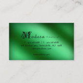 Financiële Visitekaartjes Groen Metallic (Achterkant)