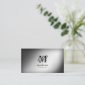 Financiële Visitekaartjes Silver Professional Plai (Staand voorkant)