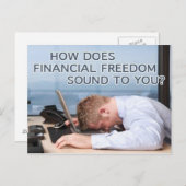 Financiële vrijheid - Briefkaart (Voorkant / Achterkant)