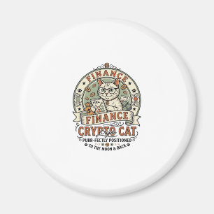 Financiën Crypto Kat Financiën Crypto Kat Vintage Magneet