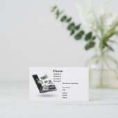 Financiën, geld visitekaartje (Staand voorkant)